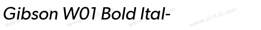 Gibson W01 Bold Ital字体转换